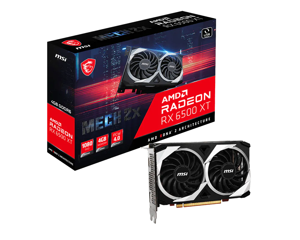 MSI Radeon RX 6500 XT MECH 2X 4G